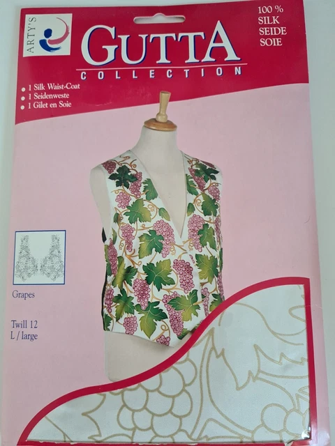 1 Chaleco Seda Uvas Talla L - Gutta Collection 100% Seda