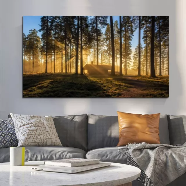 Canvas Painting Forest Green Tree Landscape Canvas Wall Art Canvas Poster Prints