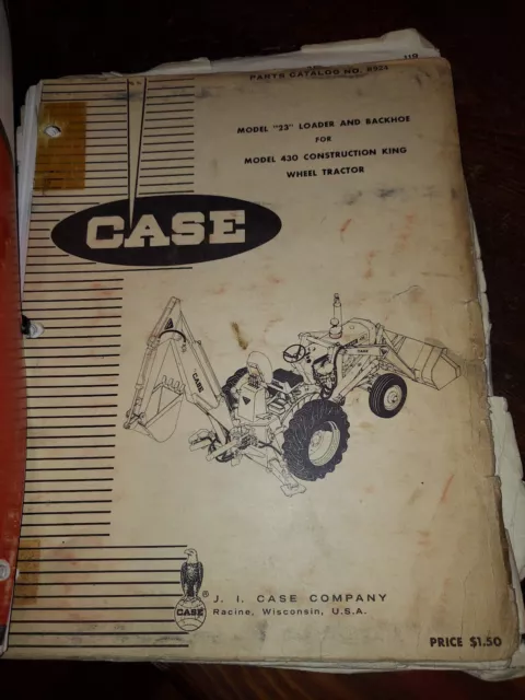 CASE 430 Construction King Tractor Parts Catalog Model 23 loader  backhoe Manual