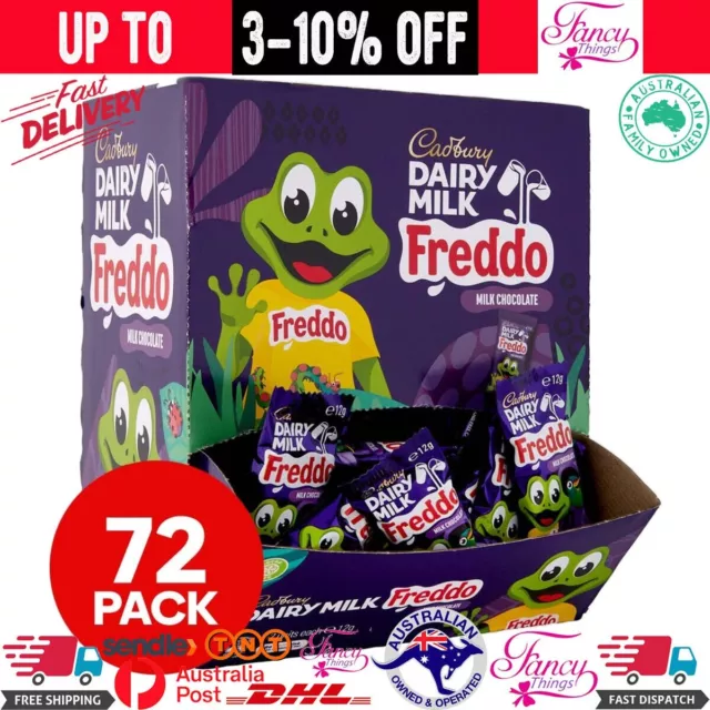 Bulk Lot 72 x Cadbury Dairy Milk Chocolate Freddo Frog 12g Bars Frogs Bar Fresh