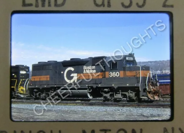 Original '86 Kodachrome Slide GI BM Boston Maine 360 GP39-2 Binghamton     30I63
