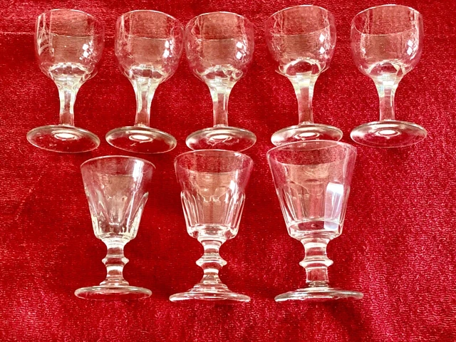 Lot de 8 verres rose givré | , mobilier et objets déco vintage et design