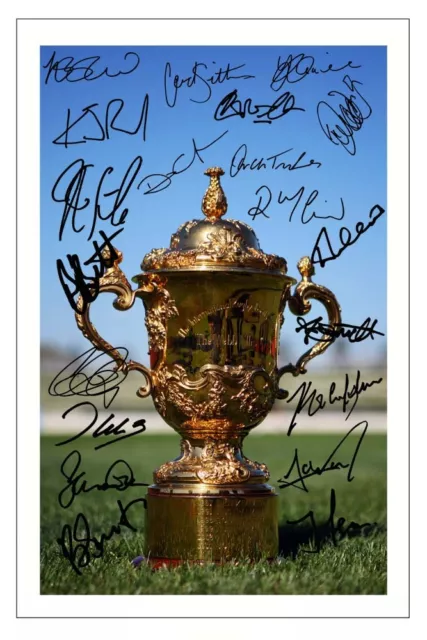 New Zealand All Blacks World Cup 2015 Squad Rugby Signed Photo Print