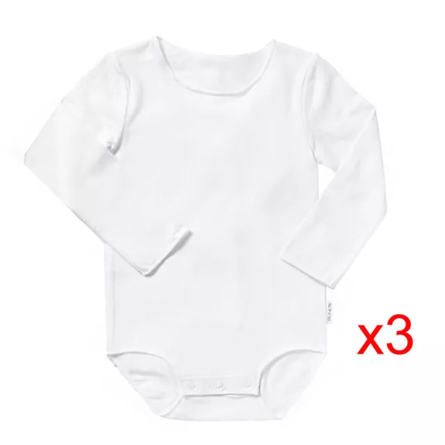 Bonds Multi Pack Baby Infant Wonderbodies Long Sleeve Bodysuit Wondersuit 0000-2