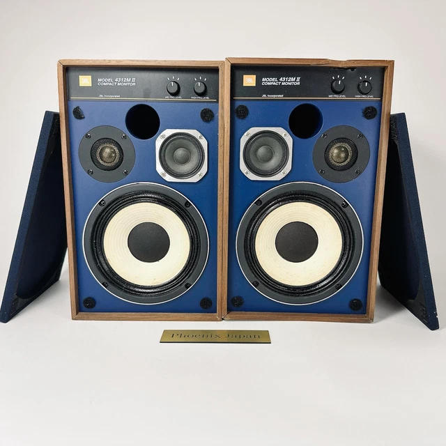 JBL 4312M II 2 Compact 3-Way Studio Monitor Speakers Pair Blue Audio ...