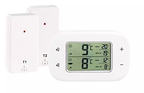 Rosenstein & Söhne Kühlschrankthermometer: Digitales Kühl- & Gefrierschrank-T...