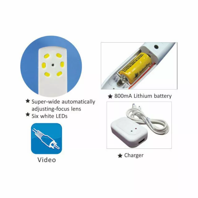 Dental Intra oral Camera 1.3Mega Pixels Video/RCA Rechargeable MD870 Home-Use