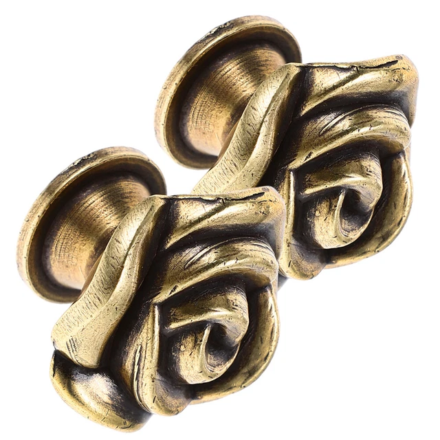 2 Pcs bouton de tiroir vintage Boutons De Tiroir Porte En Laiton Poignées