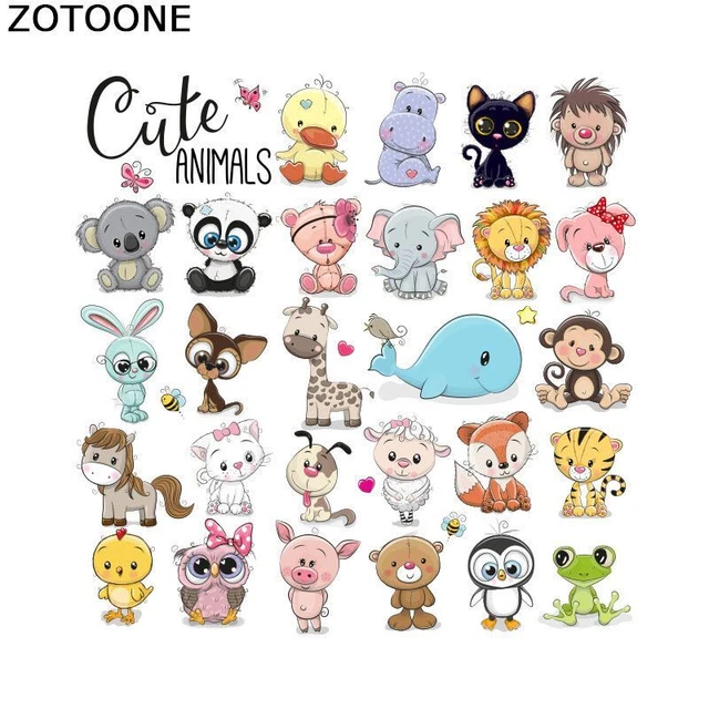 Heat Transfer Patches - Cute Animal Owl Clothes Application Iron On Patch Set