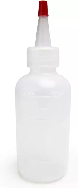 Bastex Six 4Ounce Plastic Squeeze Bottles with Caps and Measurements. 3