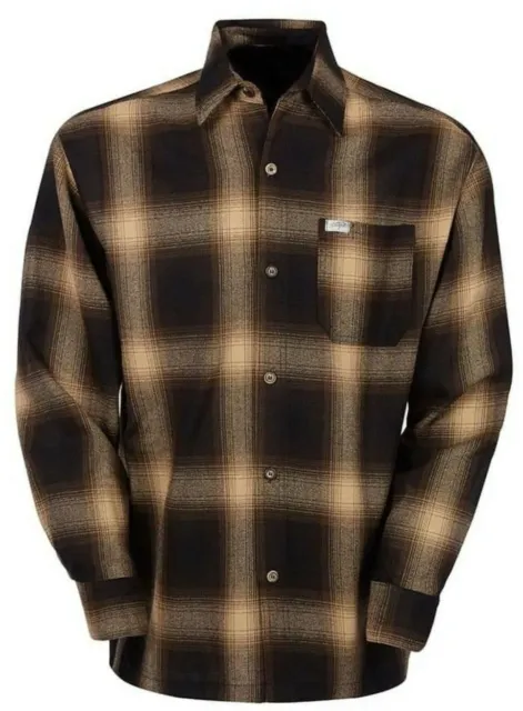 CALTOP BROWN OMBRE Shirt Old School Og Lowrider Chicano Biker Flannel ...