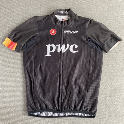CASTELLI Cerniera Jersey Da Uomo Taglia XXL 2XL ABBIGLIAMENTO CICLISMO CICLO Wear Nero 