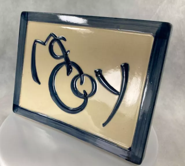 MCCOY CURSIVE MCM DEALER SIGN Art Pottery Advertising Display Case