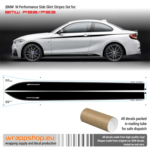 Bmw M Performance Decal 2x BMW M Performance Side Skirt Decals – M Sport Sticker Graphics Vinyl 150mm Bmw Steering Wheel Emblem - Foto 13