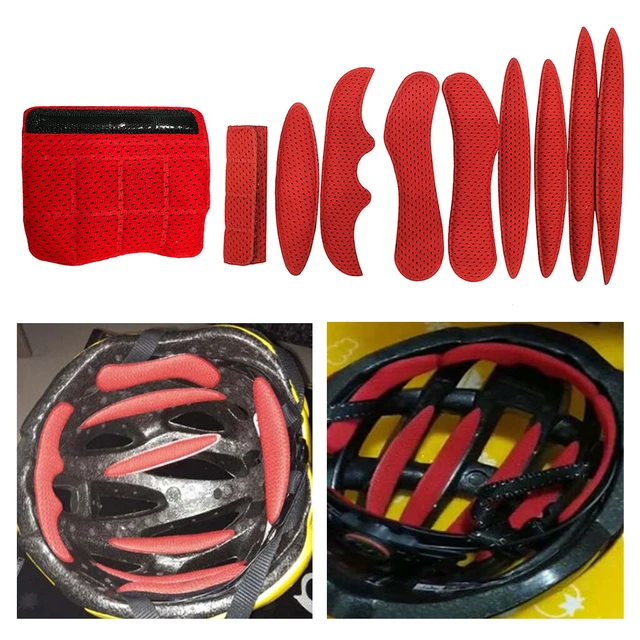 Kit Imbottiture Per Casco Bici E Moto - 9 Pezzi Schiuma EVA Con Velcro, Morbide E Lavabili - Foto 4