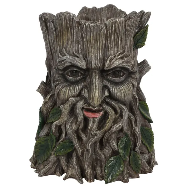 Large Pagan Green Man of the Woods Resin Plant Pot Garden Ornament