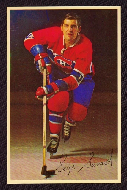 SERGE SAVARD 1969-71 Montreal Canadiens Team Issue Postcard EX