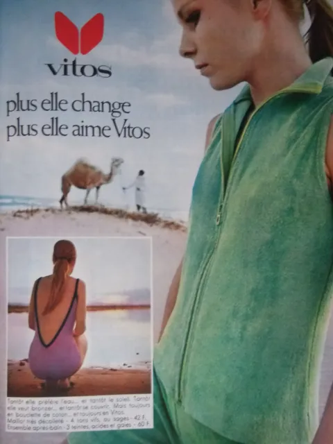 1968 Vitos Press Advertisement After Bathing Necklace Jersey - Advertising