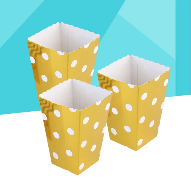 12 piezas cajas de palomitas de maíz contenedor cumpleaños baby showers boda fiesta favores suministro