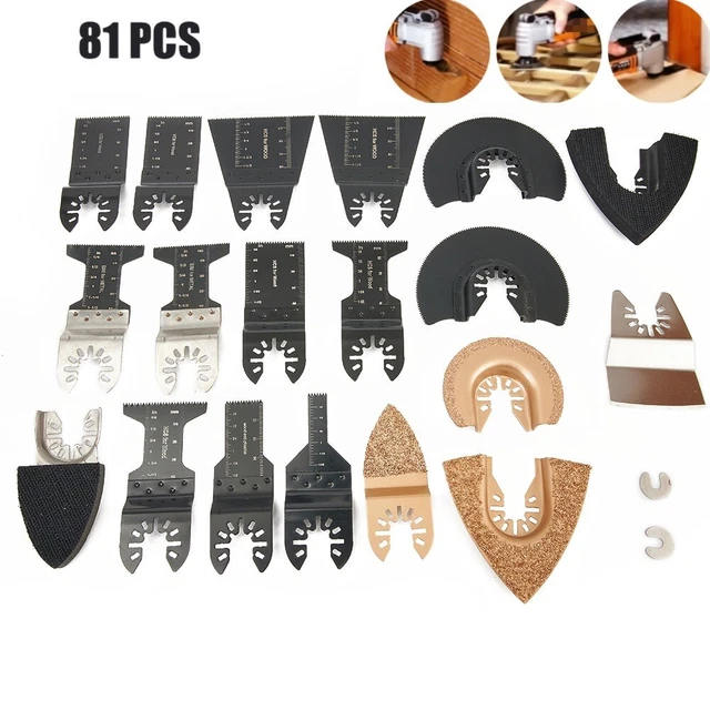 81 Oscillating Saw Blades Oscillating Tools For Cutting Metal, Wood And Plastic.