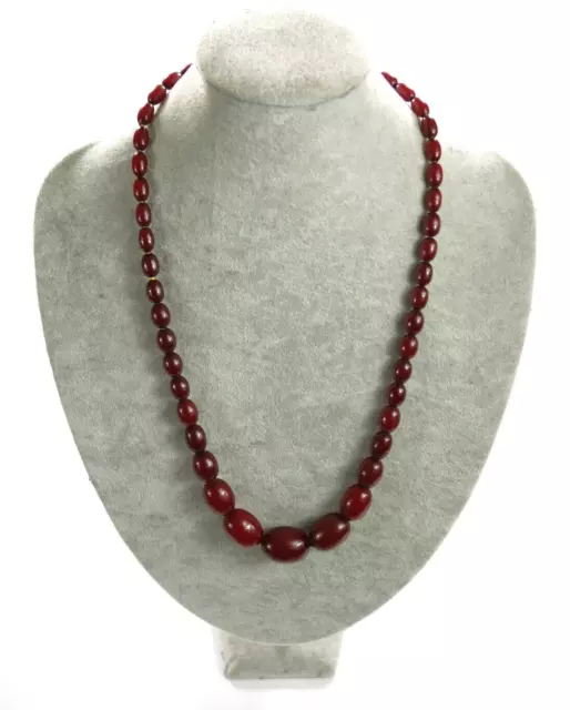 sehr schöne, alte Halskette - Bakelit / Cherry Amber - 42g - 62cm - um 1920/30