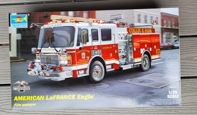 Trumpeter 1/25 Scale American LaFrance Eagle Fire Pumper Truck Model Kit - 2002 Version