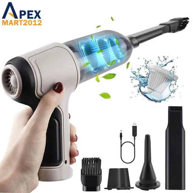 Car Vacuum Cleaner Duster Cordless Portable Rechargeable Wet&Dry Strong Suction