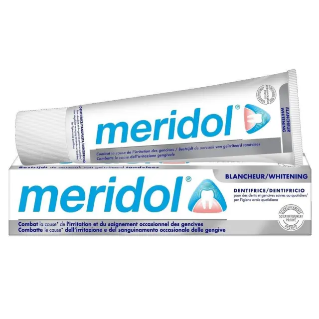 Meridol Dentifricio Sbiancante Whitening Protezione Gengive, 75 ml