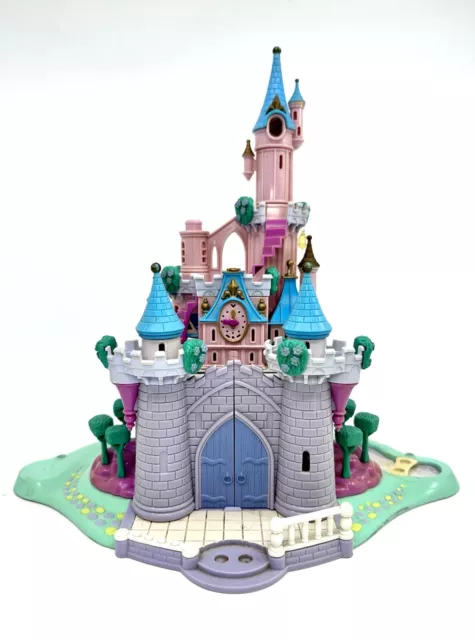 1995 Bluebird Polly Pocket Disney Cinderella Castle LIGHTS WORK! No Figures READ