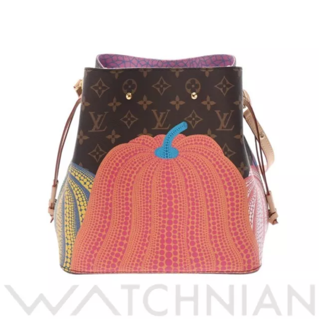 LOUIS VUITTON Yayoi Kusama Face Neverfull MM Tote Bag M46447 LV Auth 40256A