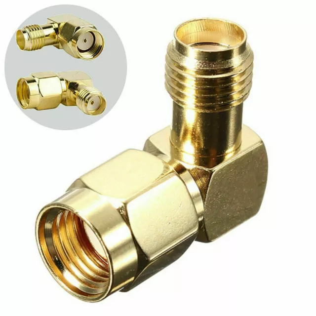 RP-SMA Maschio SMA a Femmina Adattatore 90° Angolo Destro RF Coax Jack Spina
