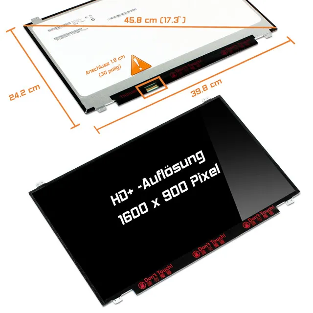 17,3" LED Display glossy passend für Lenovo FRU PN:5D10J46205 WSXGA 1600x900