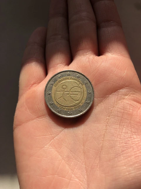 pièce de 2 euros rare UEM 1999-2009, République Francaise 3