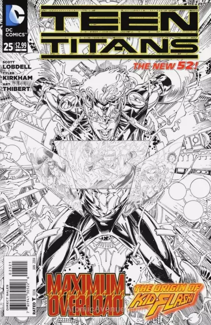 Teen Titans (4th Series) #25A VF/NM; DC | New 52 - black/white variant - we comb