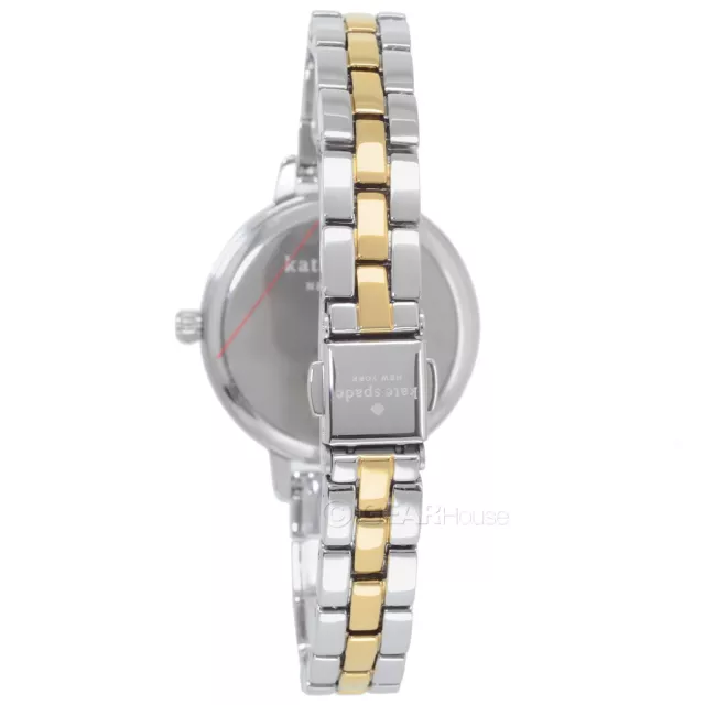 Kate Spade New York Womens Metro Watch, White Dial, Two-Tone Silver & Gold Band 2