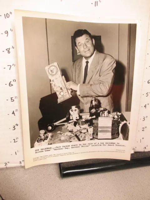 JACK CARSON 1960 TV show photo toy Mechanized robot battery tank police car