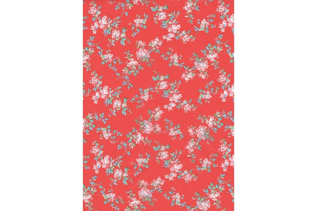 Papel Decopatch Ref 658 - Paquete de 20 flores en rojo (381 x 305 mm)
