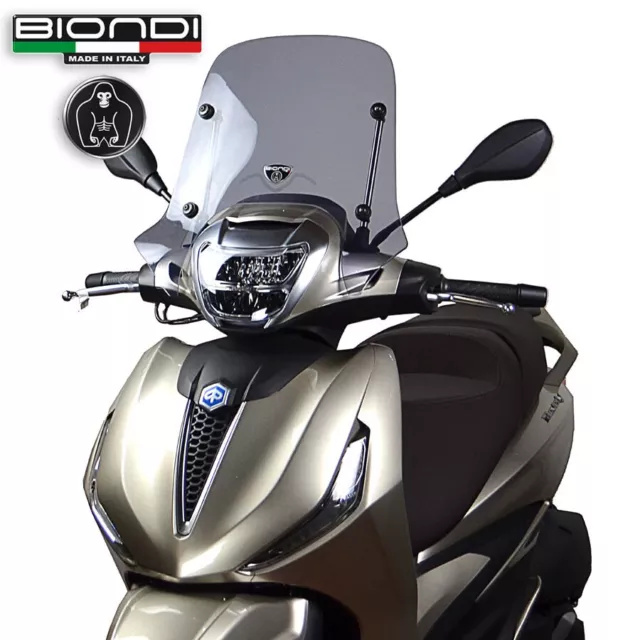 Biondi Cupolino Fume' Su Attacchi Originali Piaggio Beverly 300 Hpe 400 S