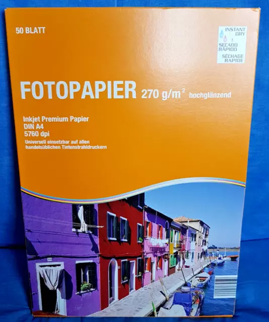 Fotopapier für Inkjet A4 270 g/m² 50 Blatt 5760 dpi netBIT