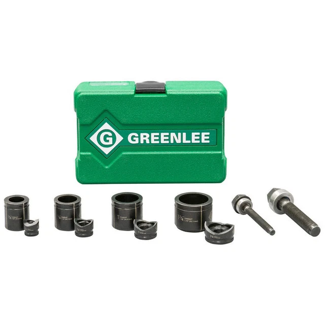 GREENLEE 735BB Round Knockout Punch Kit,1/2 to 1-1/4 In