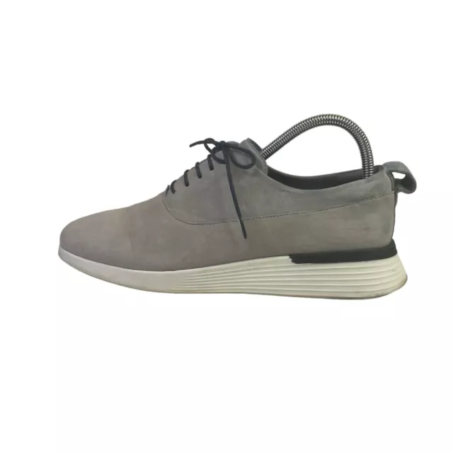 WOLF & SHEPHERD Crossover Longwing Oxford Shoes Gray White Suede Men's ...