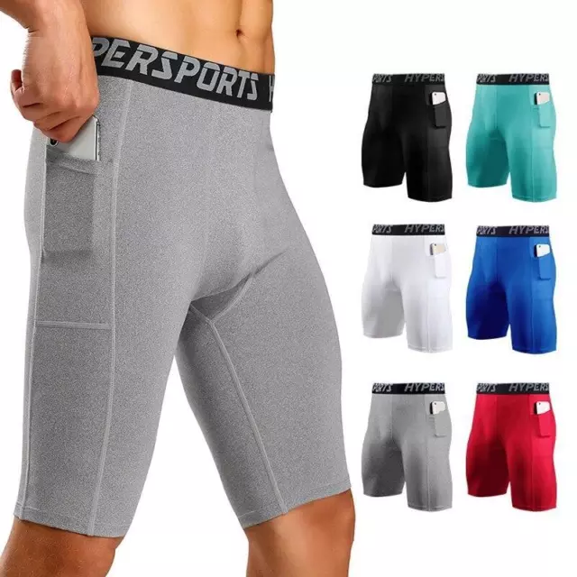 2024 Men's Compression Gym Fitness Shorts Sports Athletic Workout Running Pants