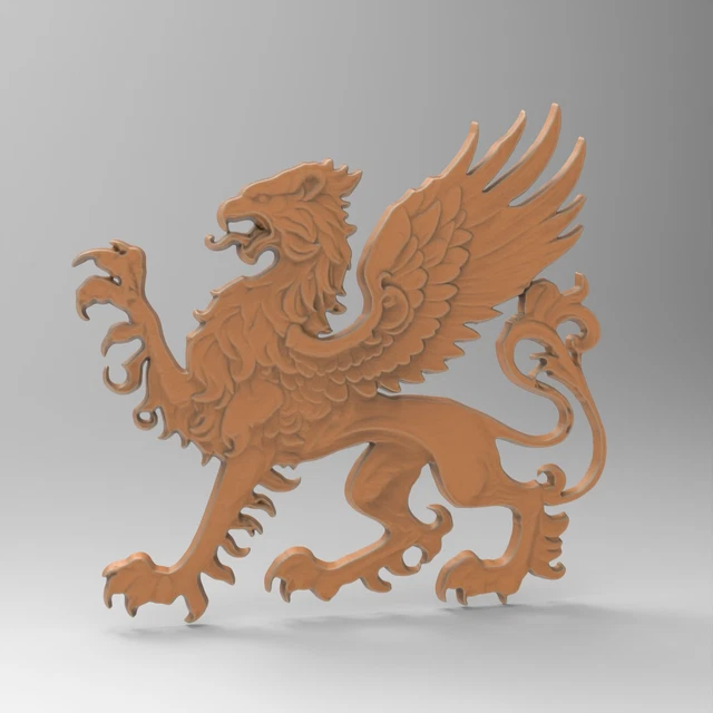 GRIFFIN SCULPTURE FIGURE STL File 3D Model 3D Printer CNC Router Artcam ...