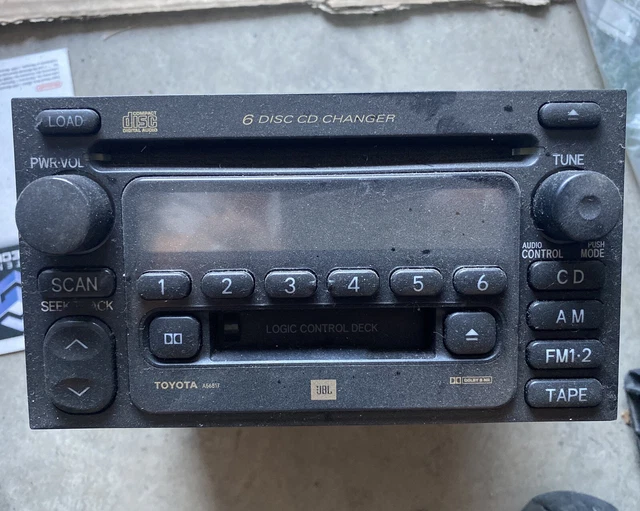 OEM TOYOTA JBL Radio 6 CD DISC CHANGER TAPE Player STEREO HEAD UNIT