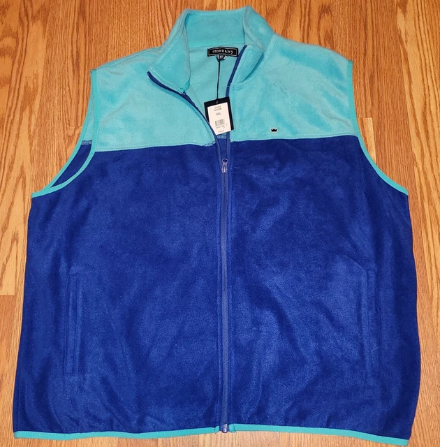 NEW 2XL Crown and Ivy Full Zip Mens Vest Blue Sky NWT FAST SHIPPING.