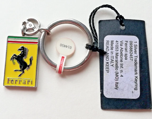 Ferrari Silver 925 keychain . Ferrari Key Ring