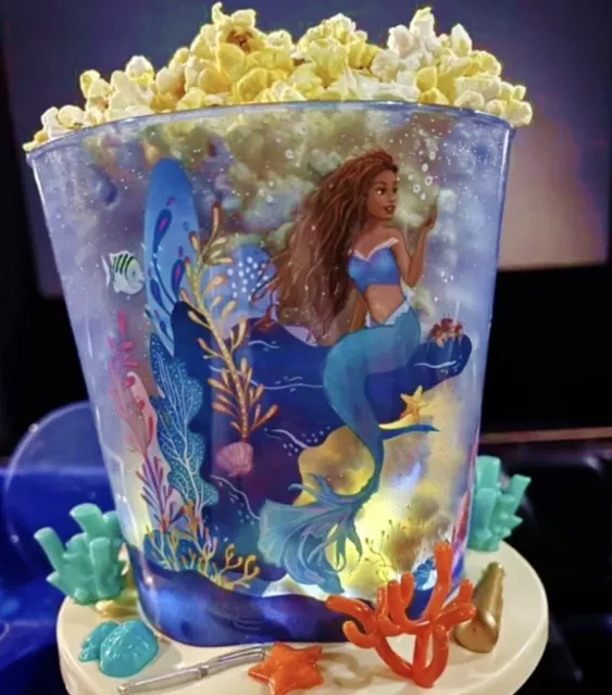 2023 THE LITTLE Mermaid Popcorn Bucket AMC Exclusive Brand New Light Up