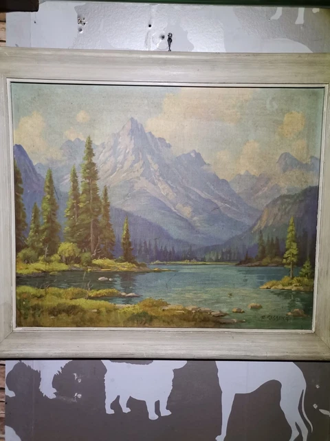 Quadro Antico inizi del 900 Paesaggio - Dipinto olio su tavola tavola cm 44x54
