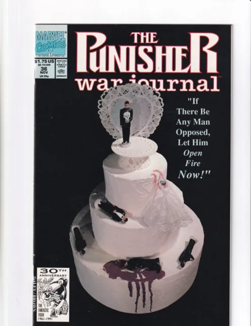 THE PUNISHER # 36 NOV 1991 MARVEL WAR JOURNAL WEDDING CAKE  Bag/Boarded