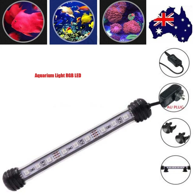 Aquarium Fish Tank Submersible Lights LED Waterproof Full Spectrum Aqua Lamp RGB